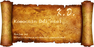 Komocsin Dániel névjegykártya